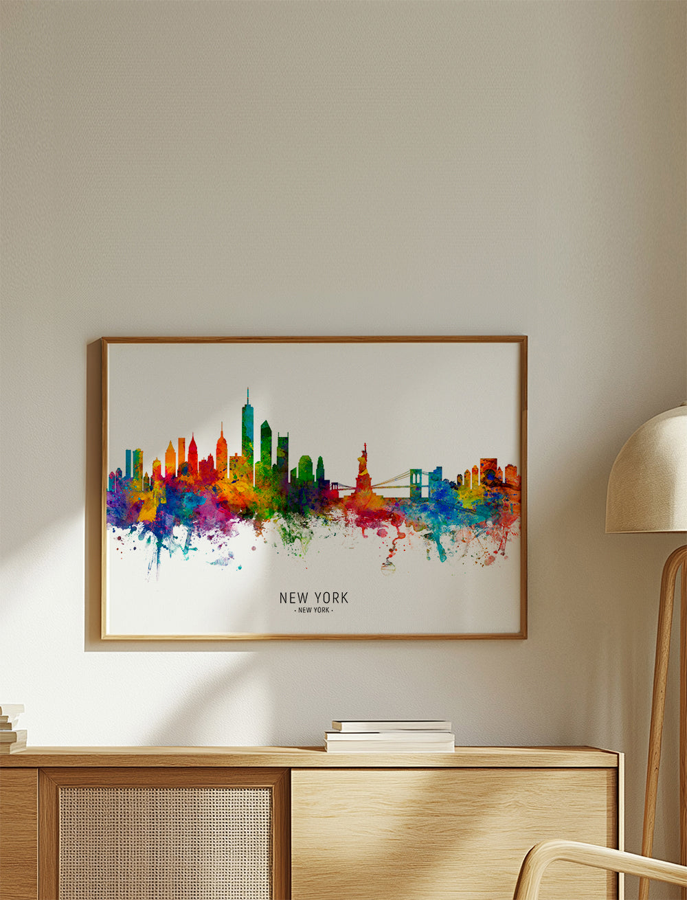 Reseaffisch: New York akvarell