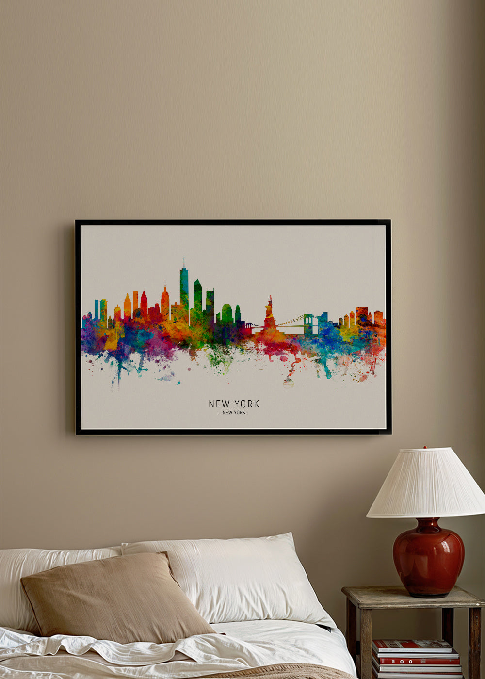 Reseaffisch: New York akvarell