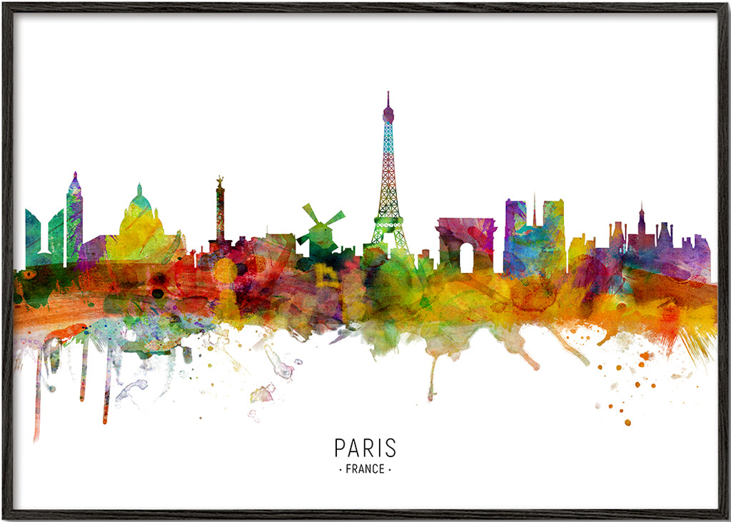 Kökskonst: Paris skyline i akvarell
