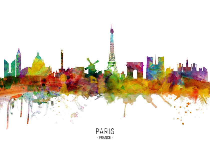 Kökskonst: Paris skyline i akvarell