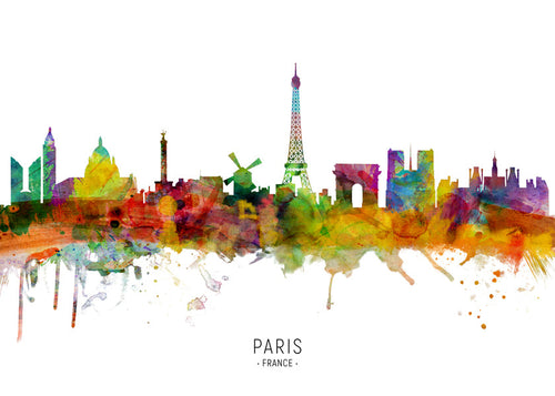 Kökskonst: Paris skyline i akvarell