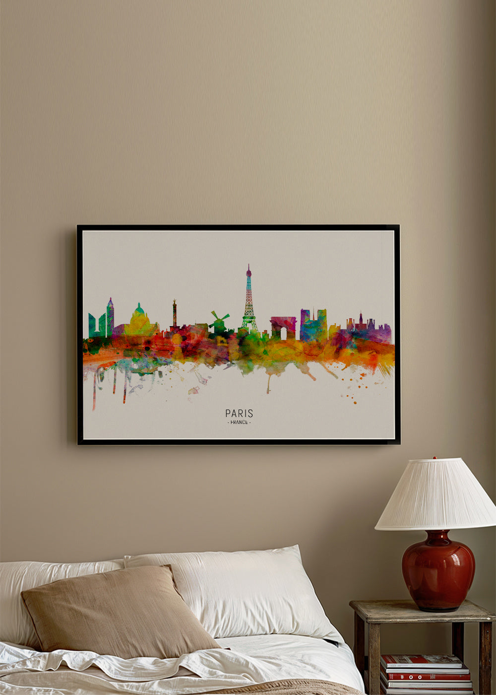 Kökskonst: Paris skyline i akvarell