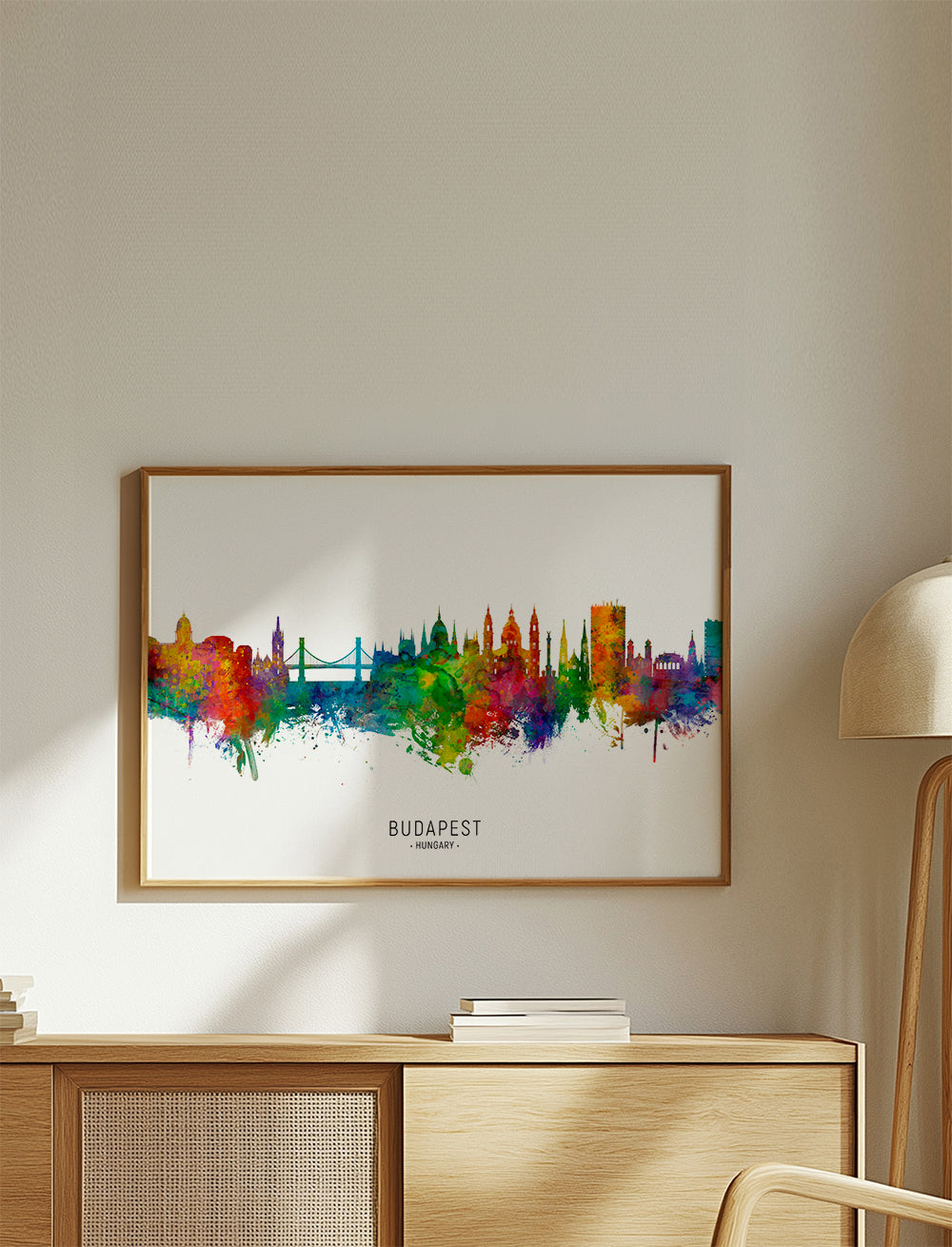 Budapest skyline akvarell
