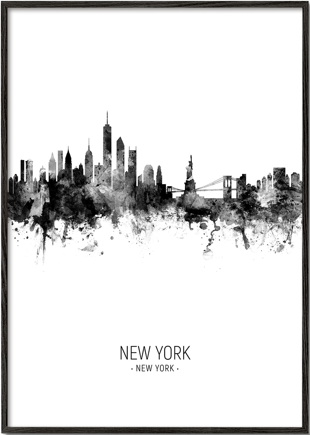 Kökskonst: New York skyline i bläck