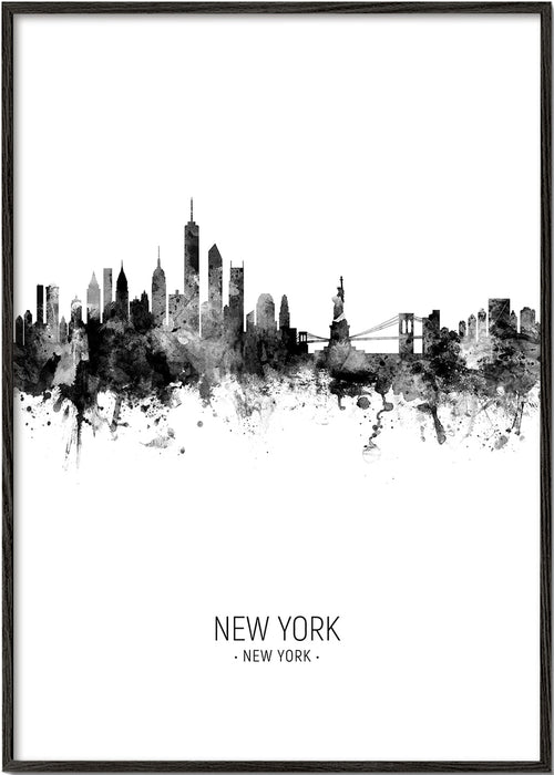 Kökskonst: New York skyline i bläck