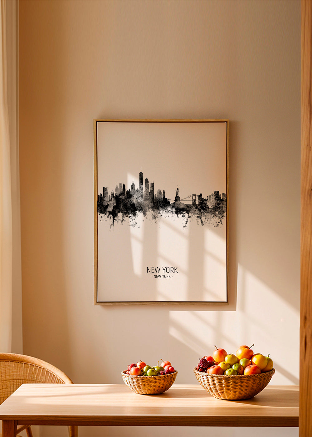 Kökskonst: New York skyline i bläck