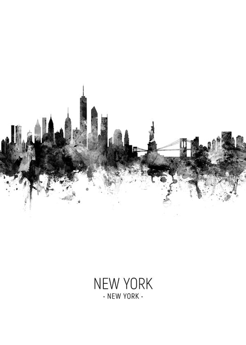 Kökskonst: New York skyline i bläck