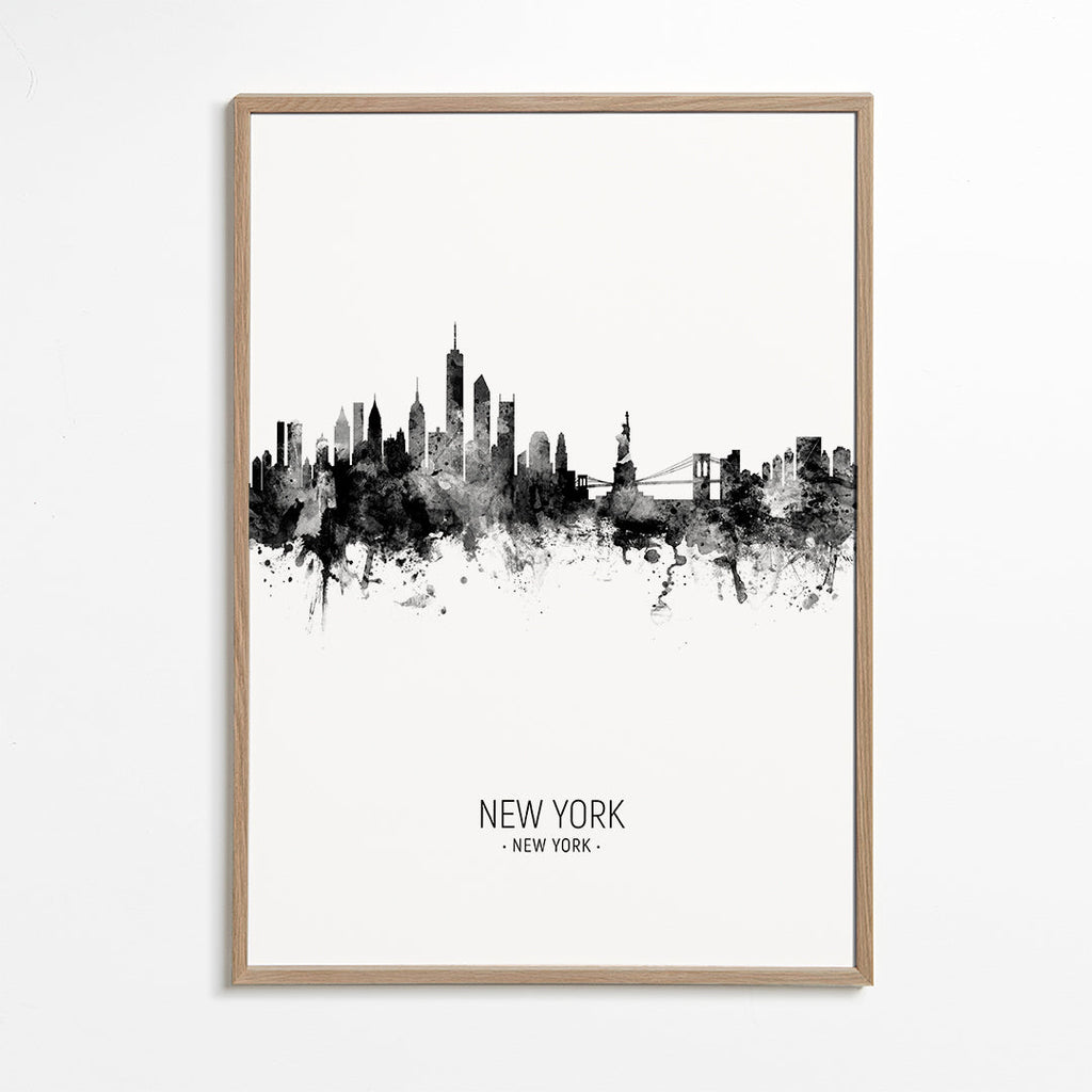Kökskonst: New York skyline i bläck