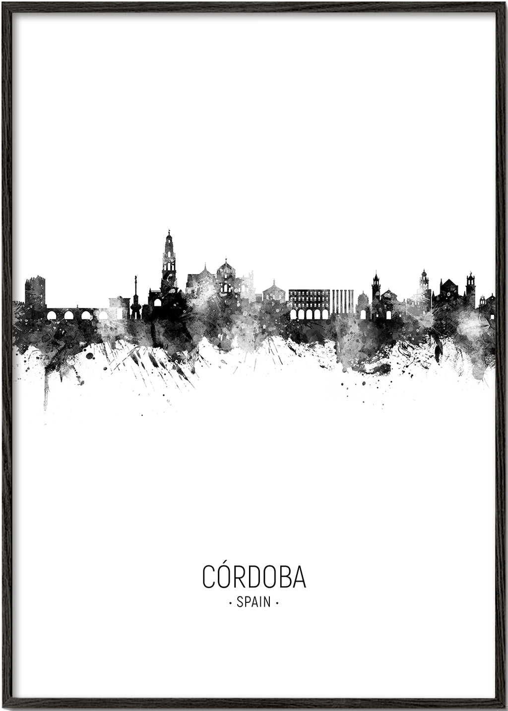 Cuadro de ciudades Córdoba skyline i bläck