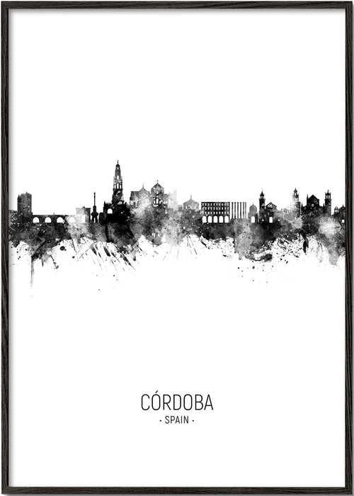 Cuadro de ciudades Córdoba skyline i bläck
