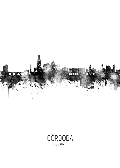 Cuadro de ciudades Córdoba skyline i bläck