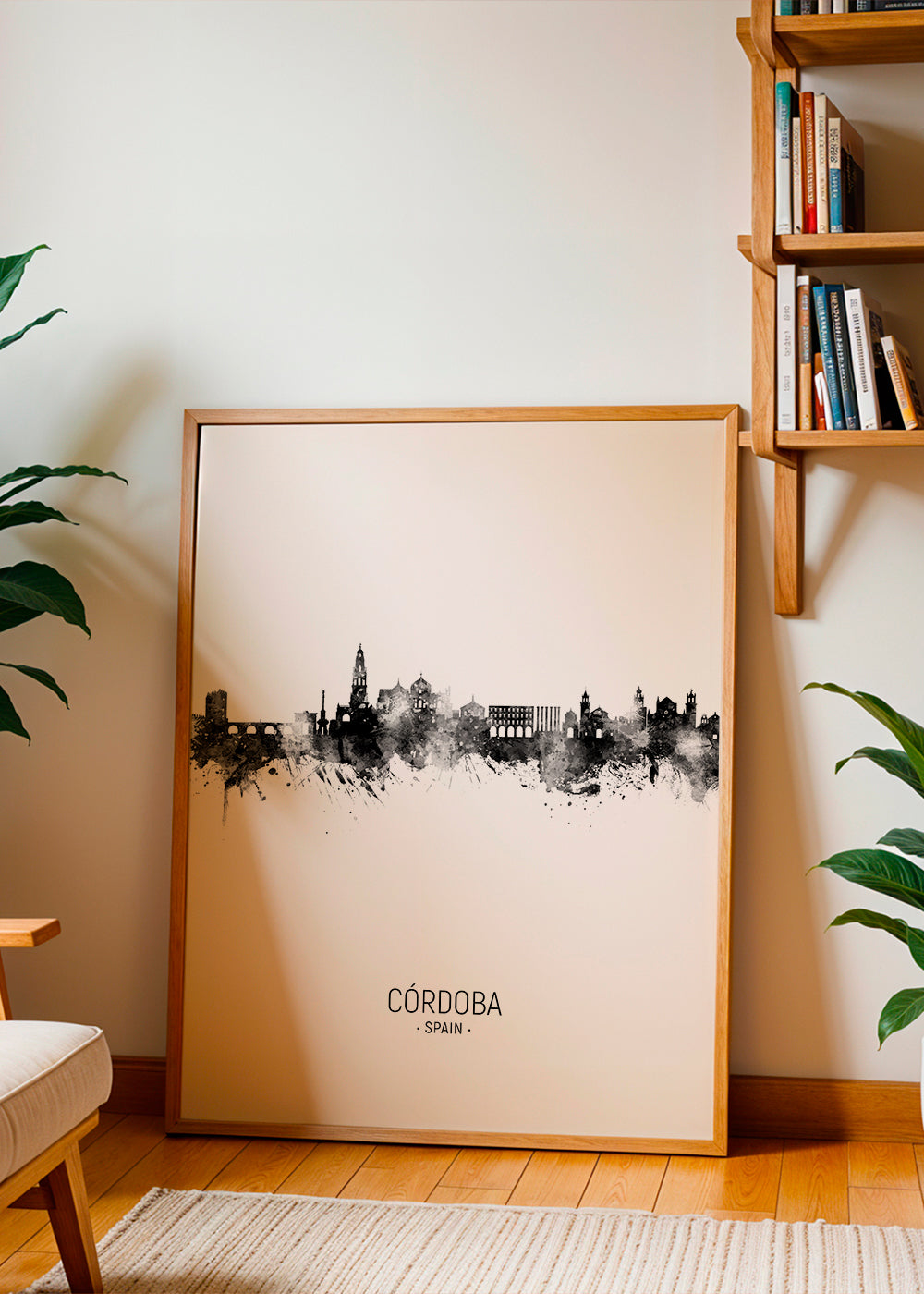 Cuadro de ciudades Córdoba skyline i bläck