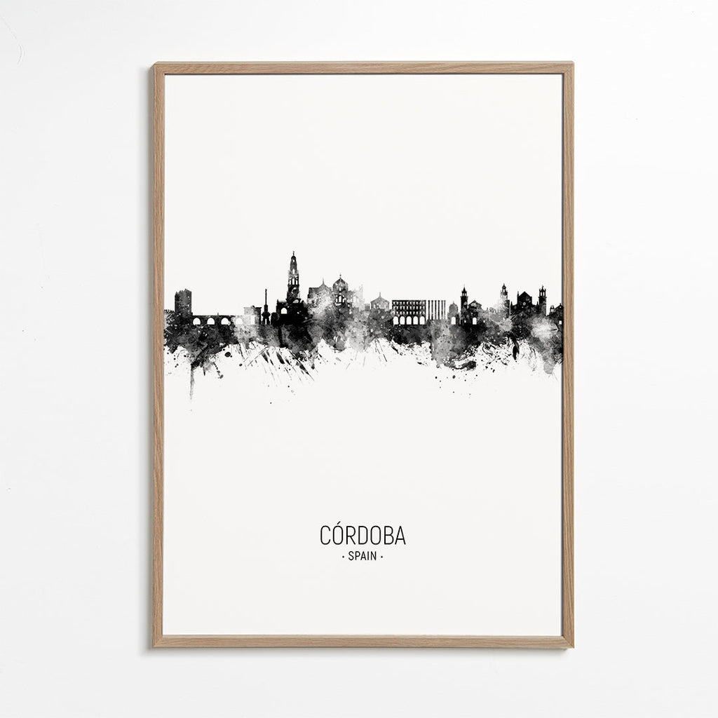 Cuadro de ciudades Córdoba skyline i bläck