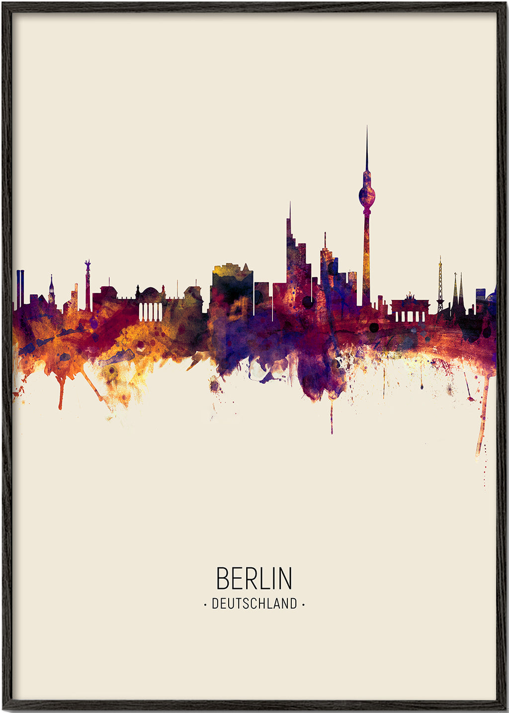 Stadsbild Berlin akvarell