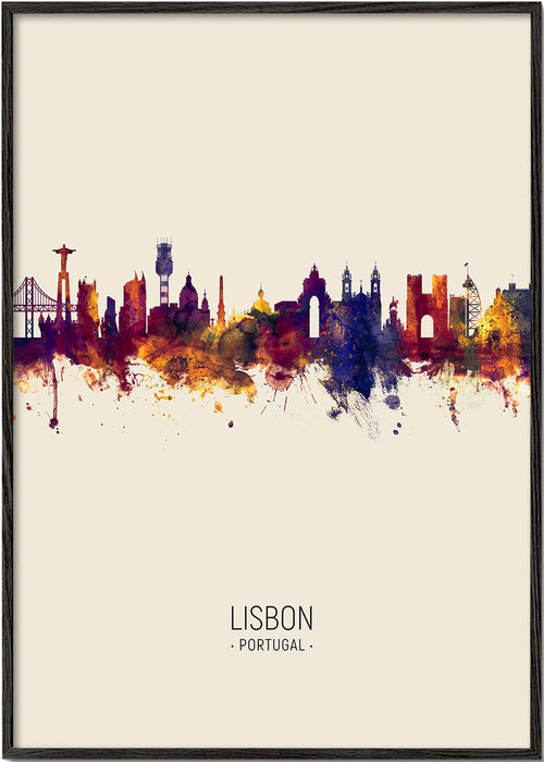 Kökskonst: Lissabons skyline i akvarell