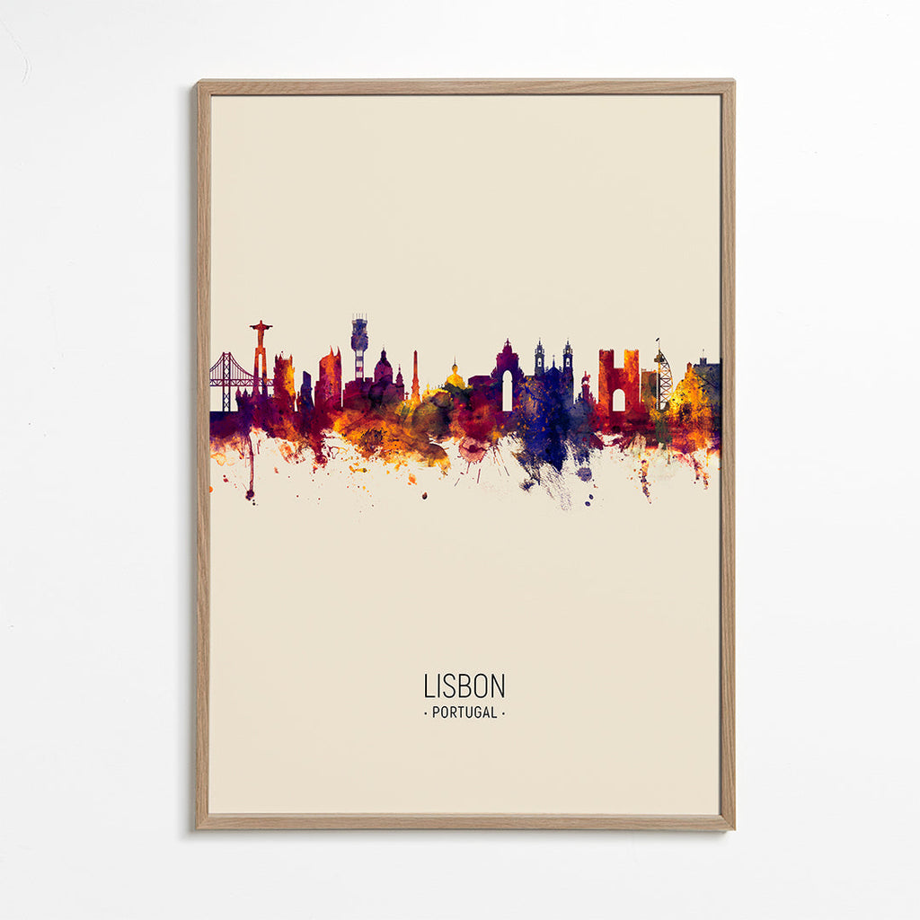 Kökskonst: Lissabons skyline i akvarell