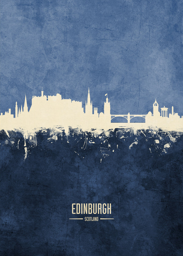 Kökskonst: Edinburgh skyline i blått