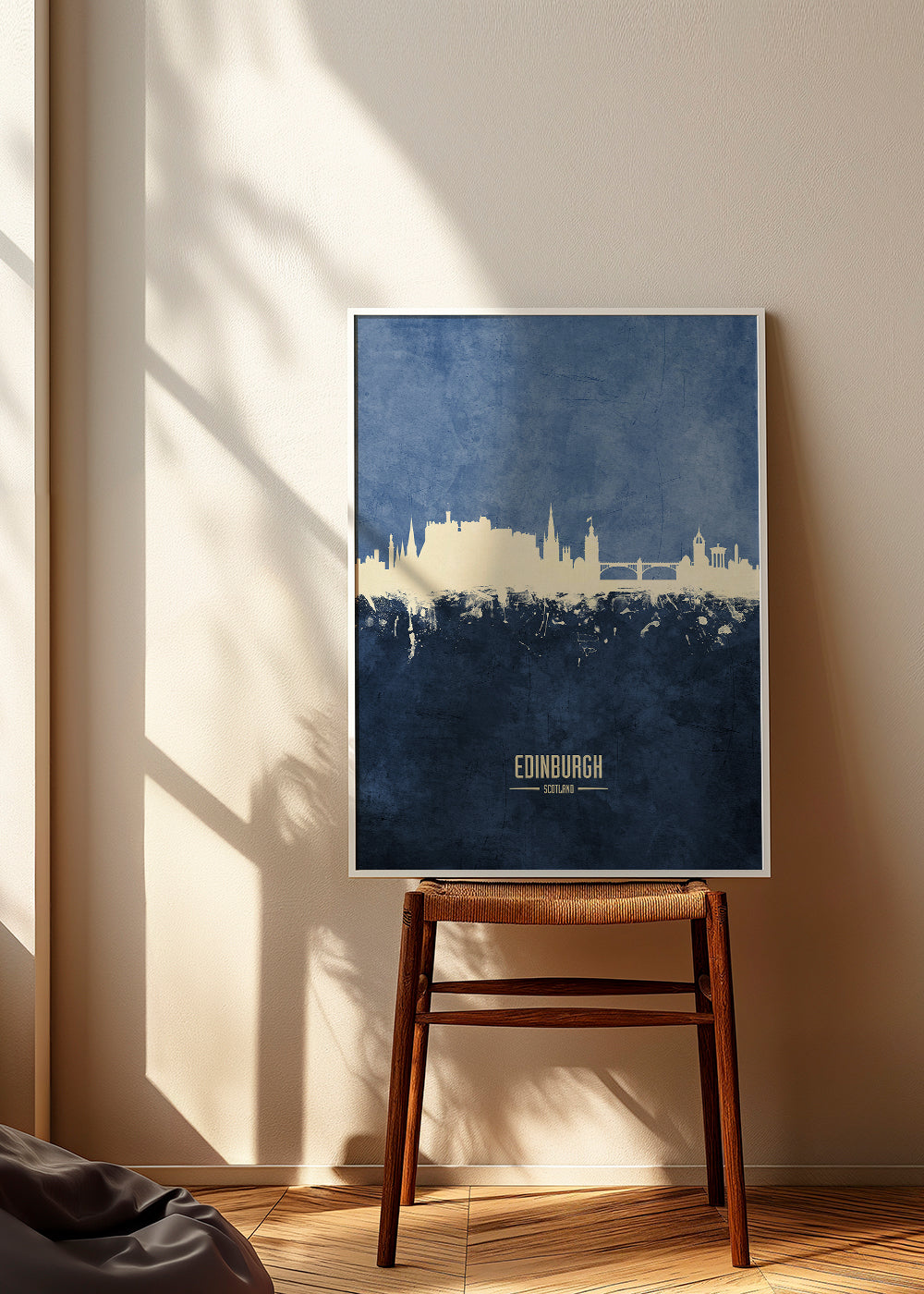 Kökskonst: Edinburgh skyline i blått