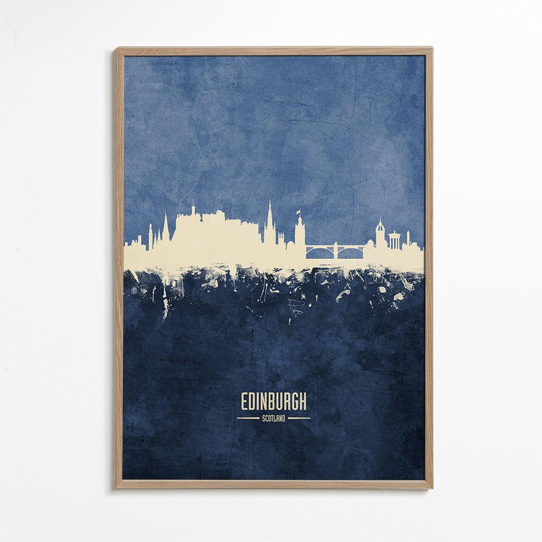 Kökskonst: Edinburgh skyline i blått