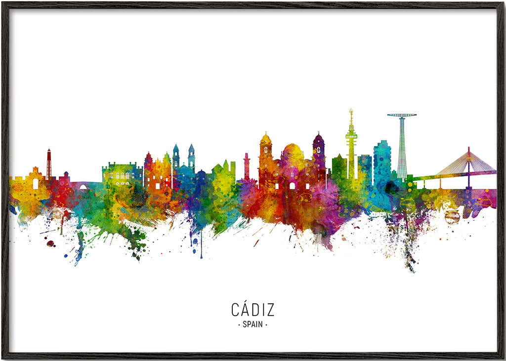 Kökskonst Cádiz färgstark skyline