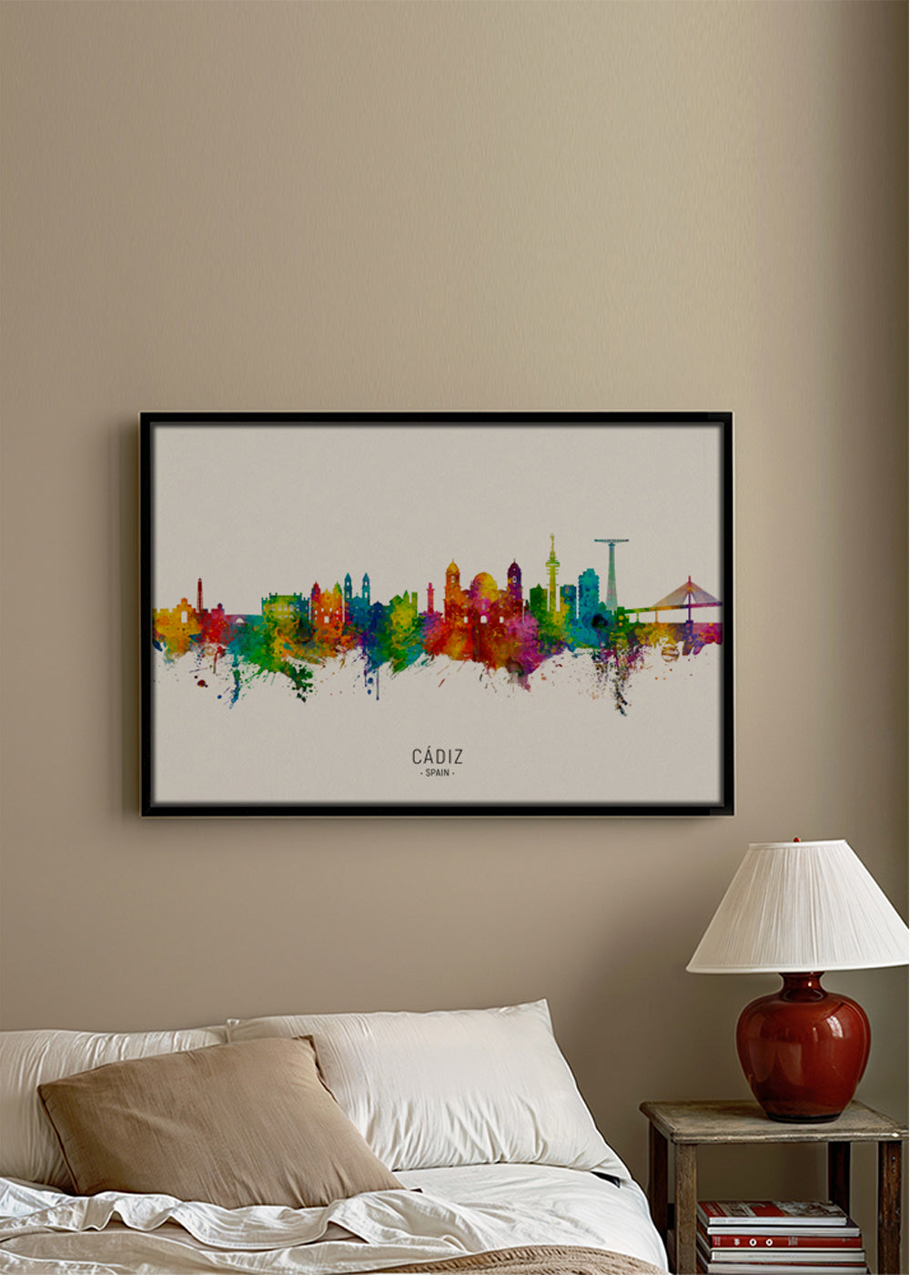 Kökskonst Cádiz färgstark skyline
