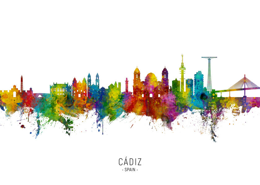 Kökskonst Cádiz färgstark skyline