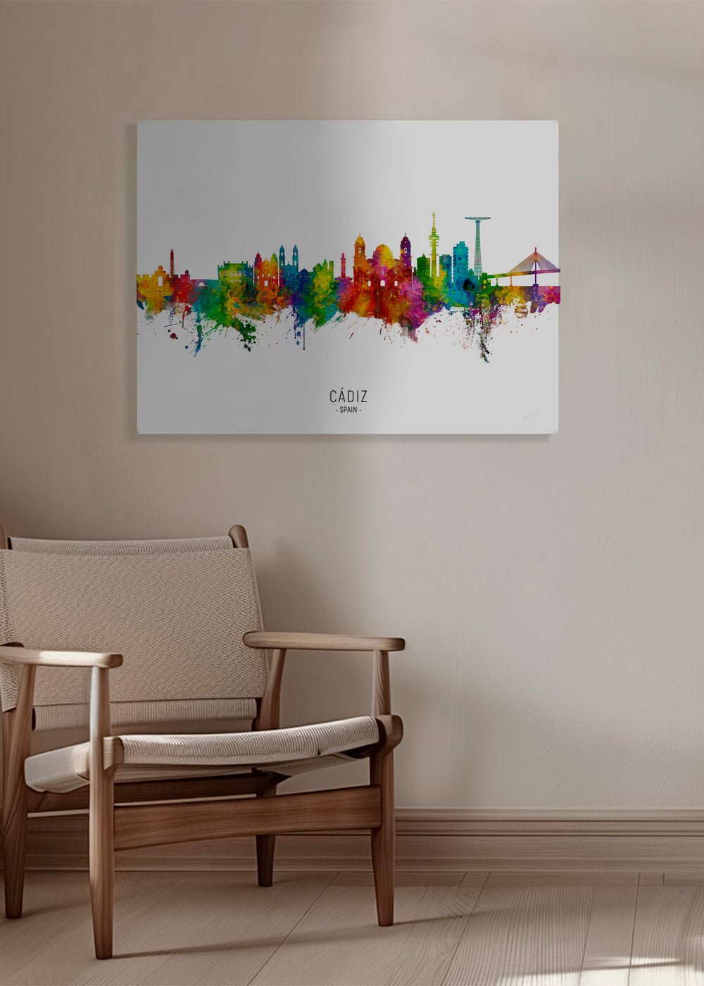 Kökskonst Cádiz färgstark skyline