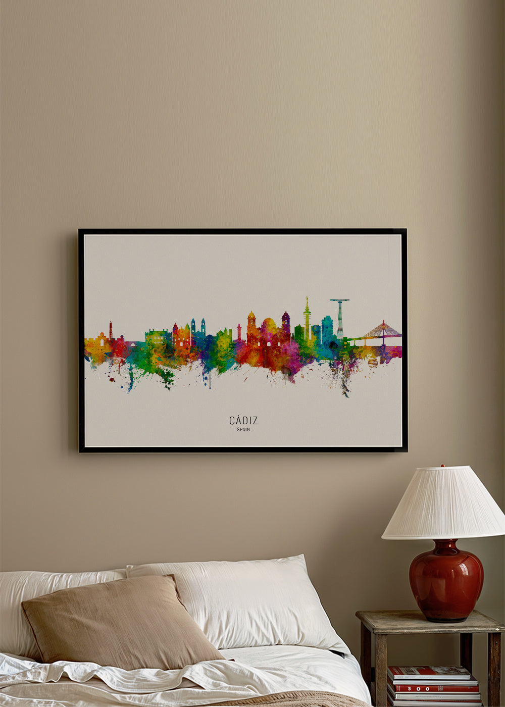 Kökskonst Cádiz färgstark skyline