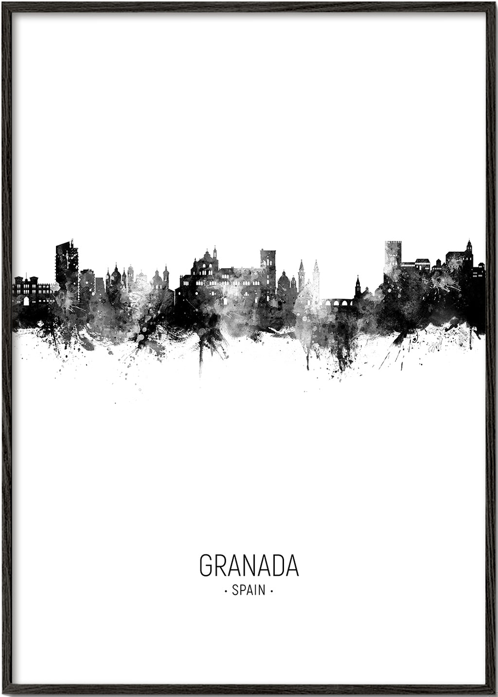 Kökskonst Granada skyline bläck