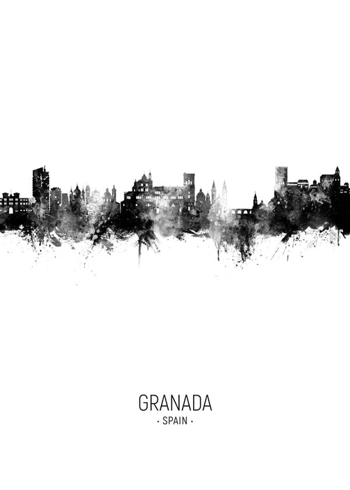 Kökskonst Granada skyline bläck