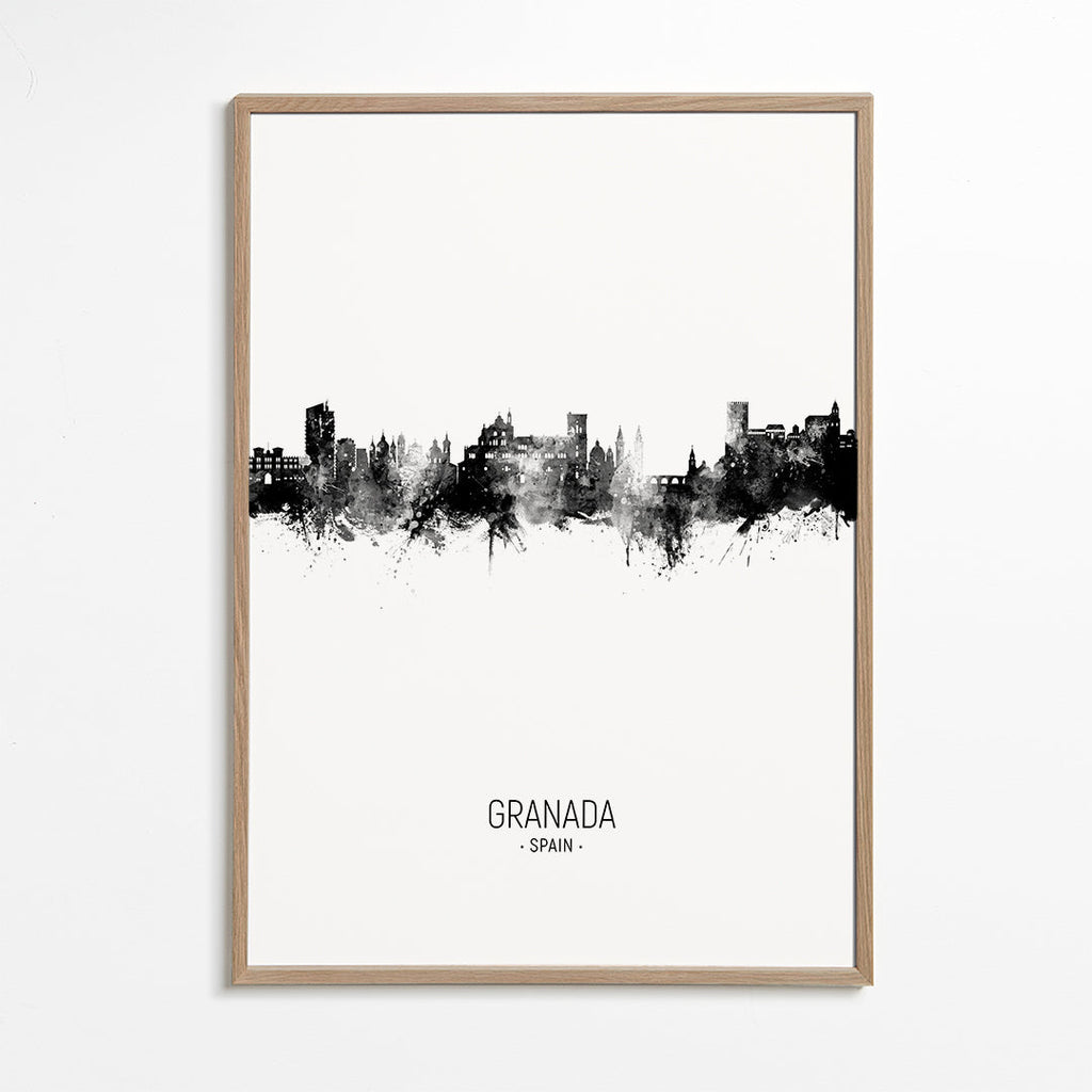Kökskonst Granada skyline bläck