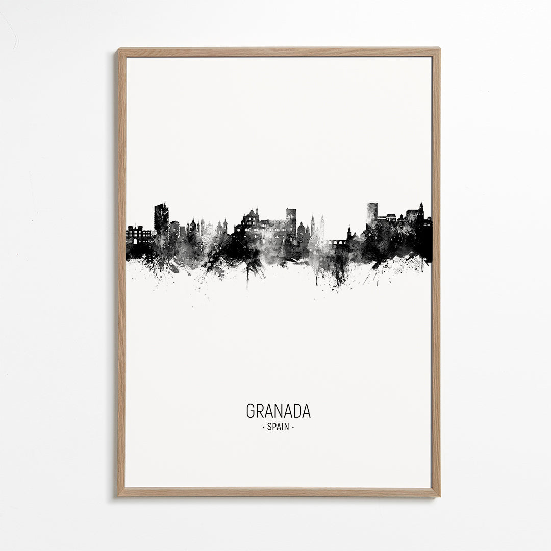 Kökskonst Granada skyline bläck