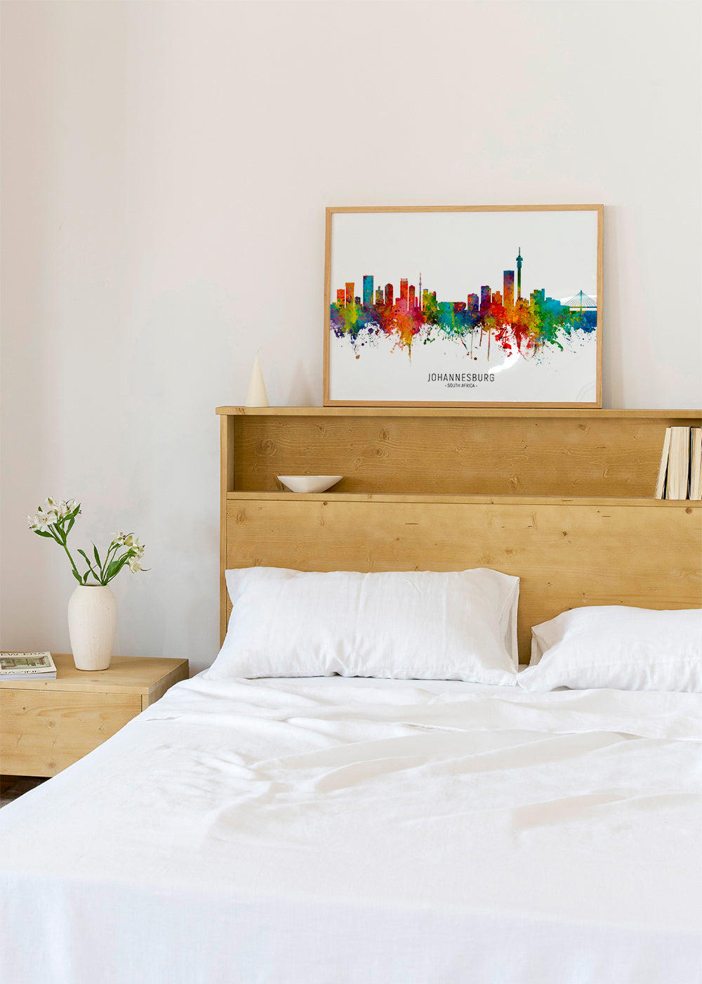 Kökskonst Johannesburg skyline akvarell