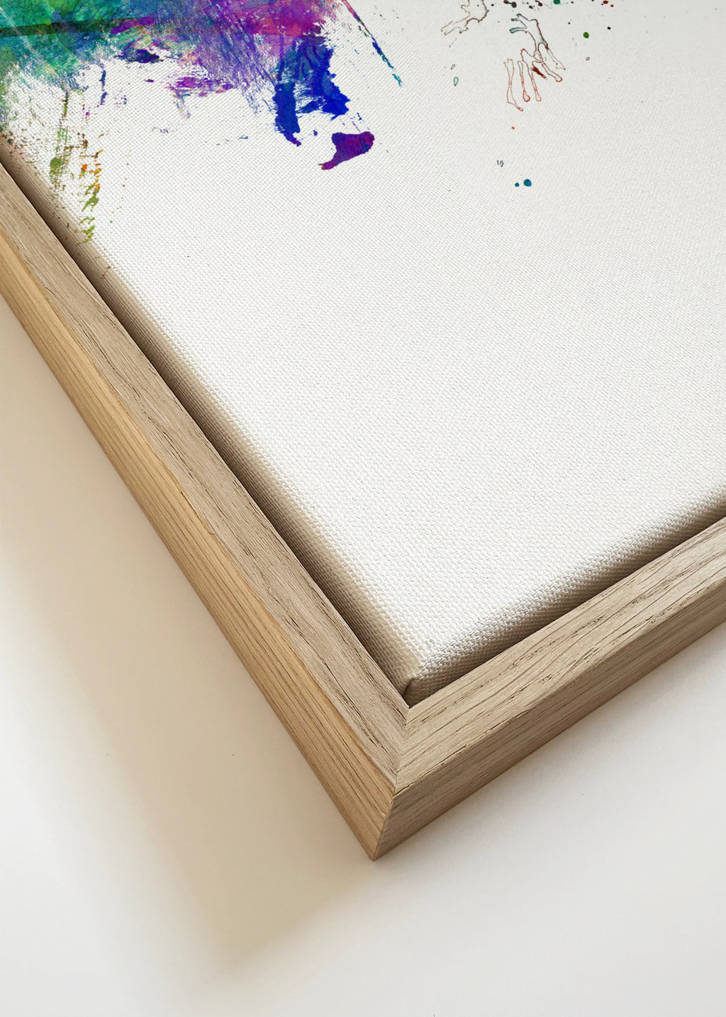 Luxembourg City Skyline multicolor - Framed canvas detail