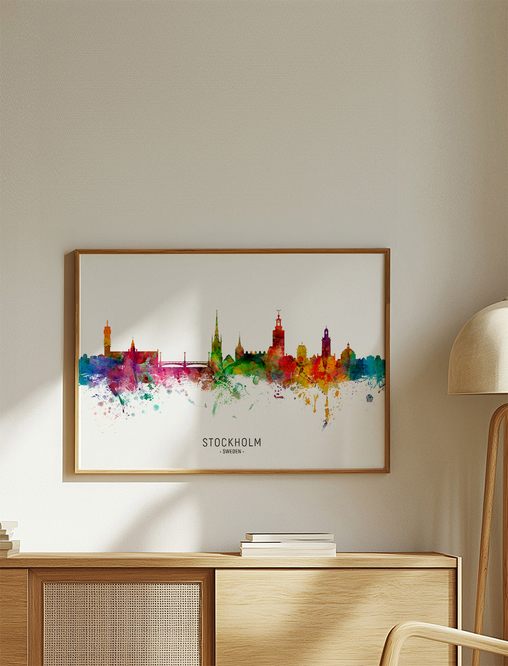 Stadskonst: Stockholms skyline i akvarell