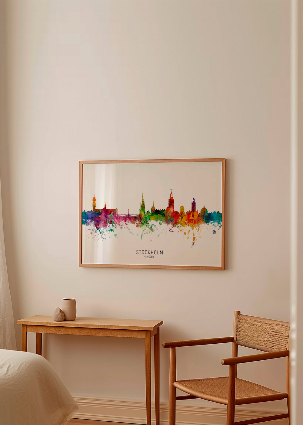 Stadskonst: Stockholms skyline i akvarell