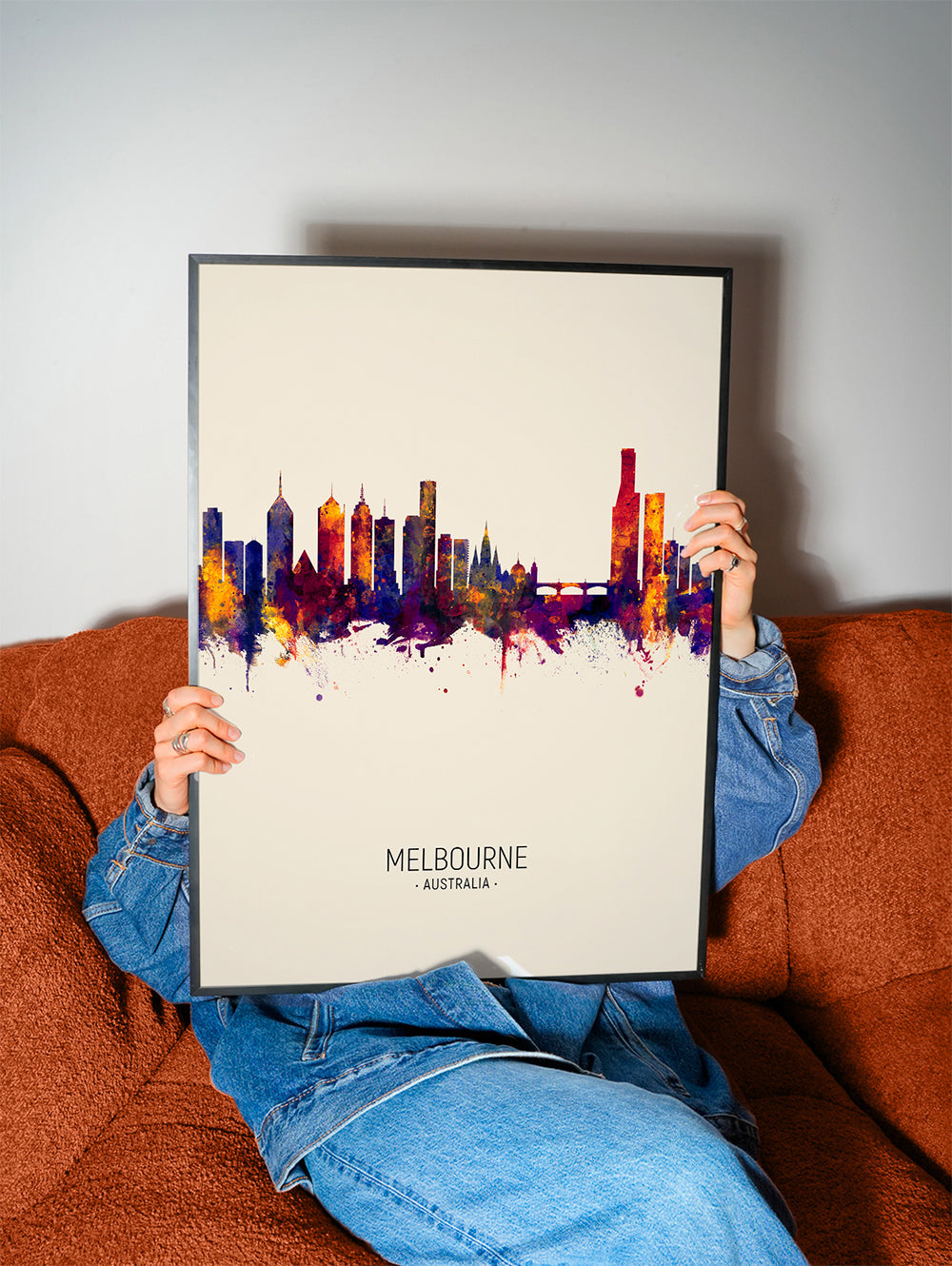 Stadskonst Melbourne i akvarell