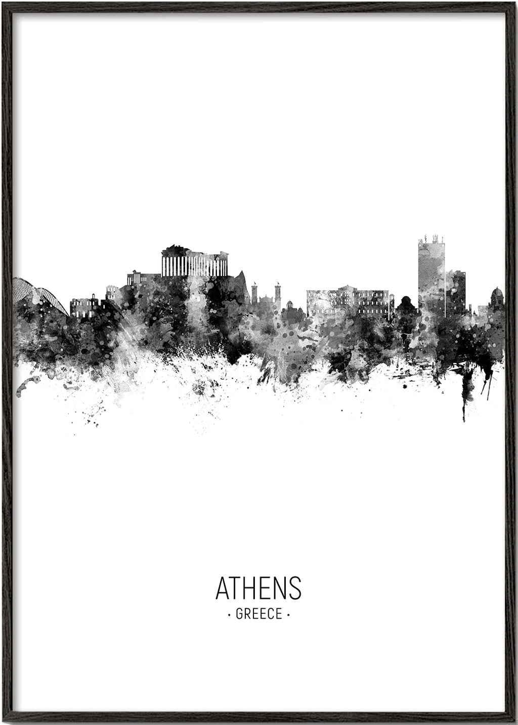 Kökskonst: Aten skyline i bläck