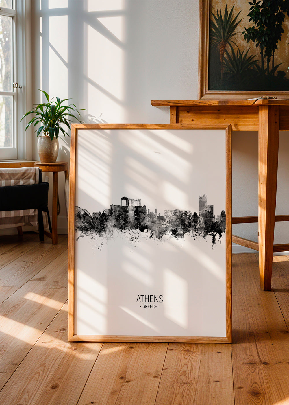 Kökskonst: Aten skyline i bläck