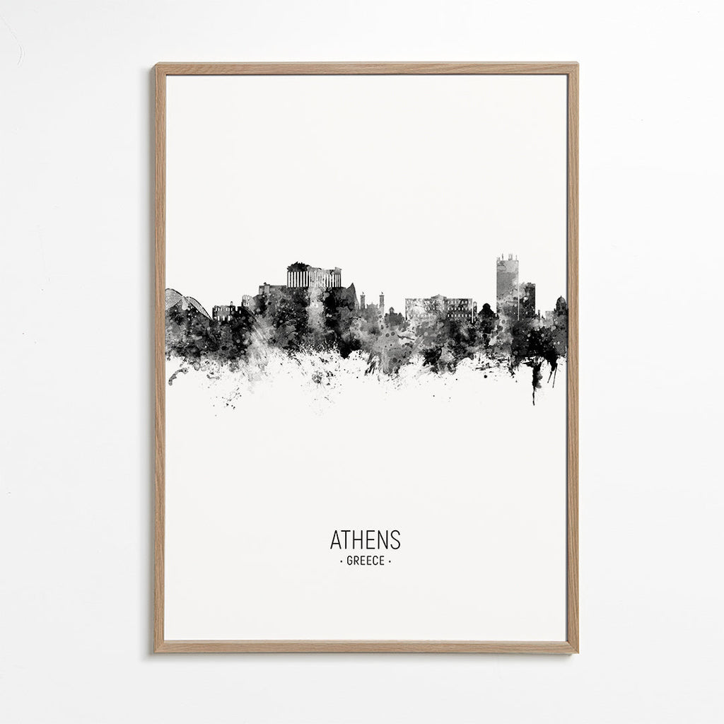 Kökskonst: Aten skyline i bläck