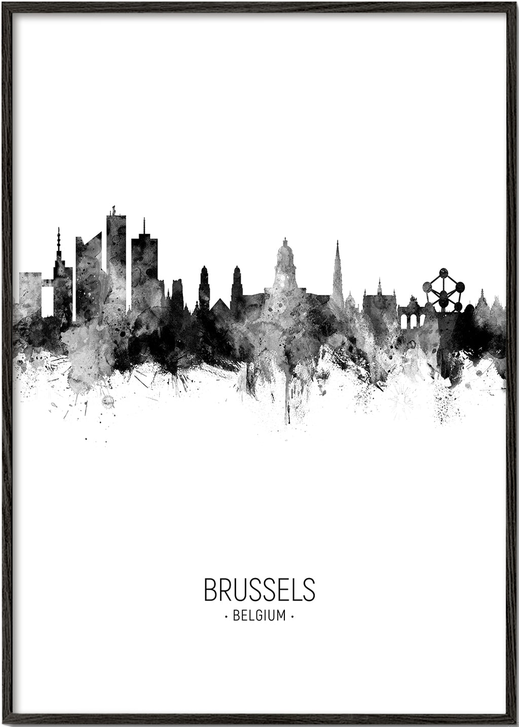Kökskonst: Brussels skyline i svartvitt