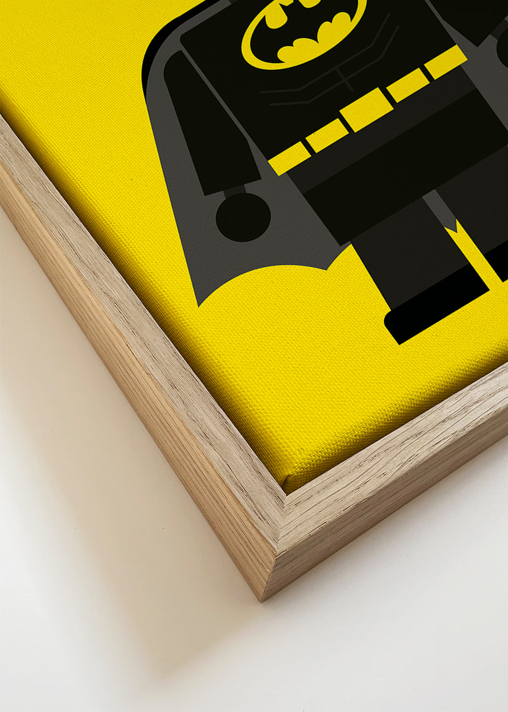 Barnposter Batman leksak på gul bakgrund