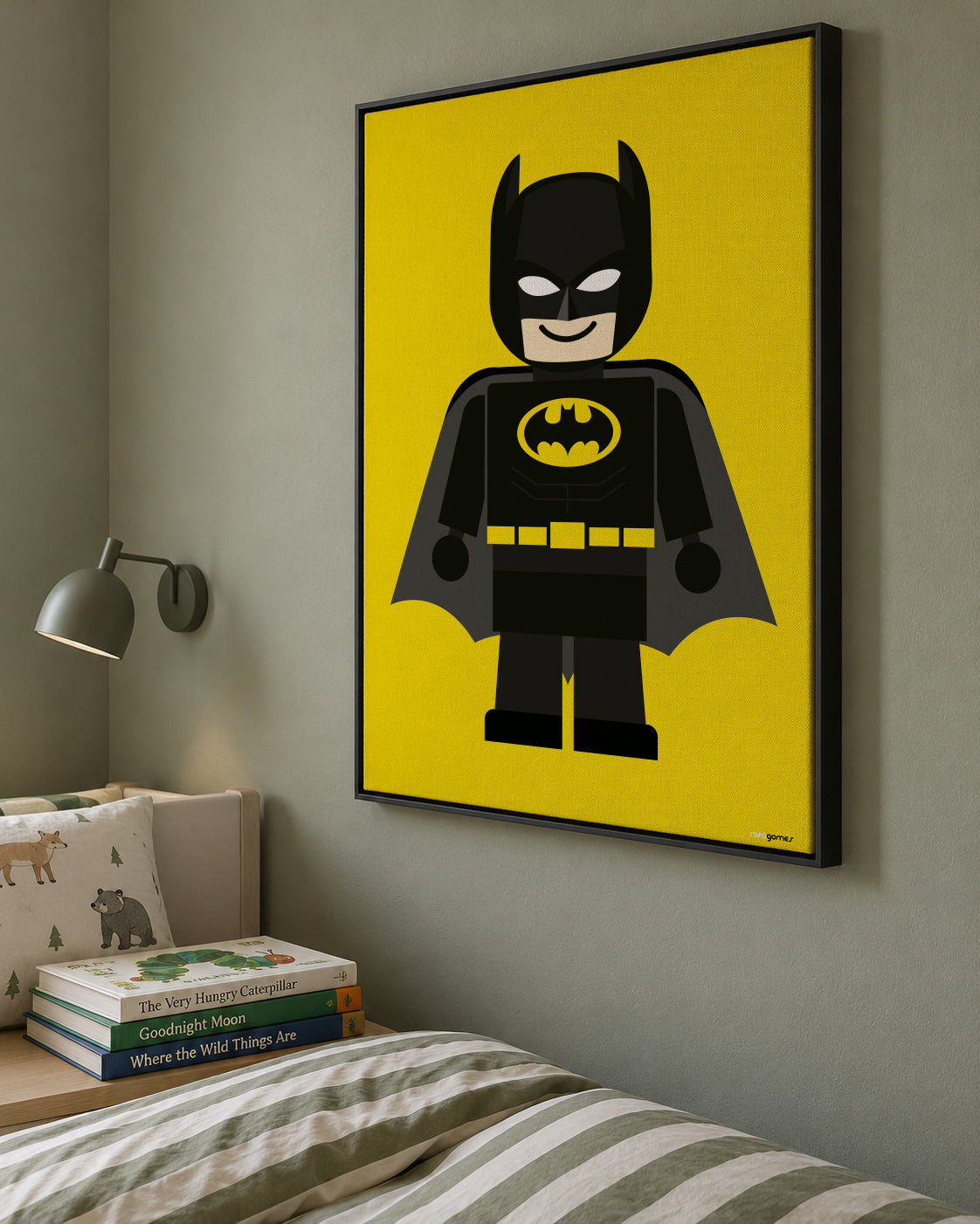 Toy Batman - Framed canvas in an interior