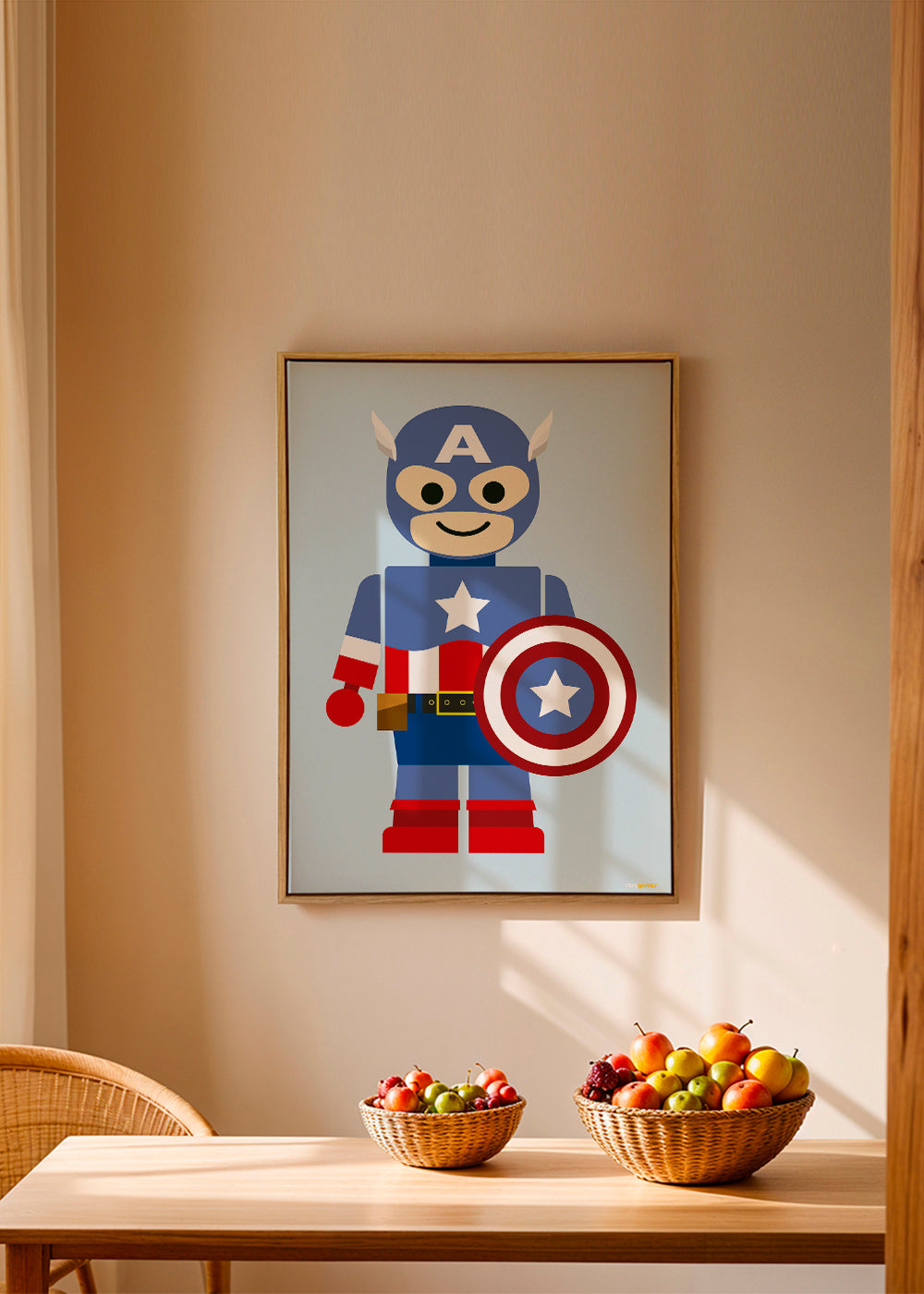 Barnposter Kapten leksak blå