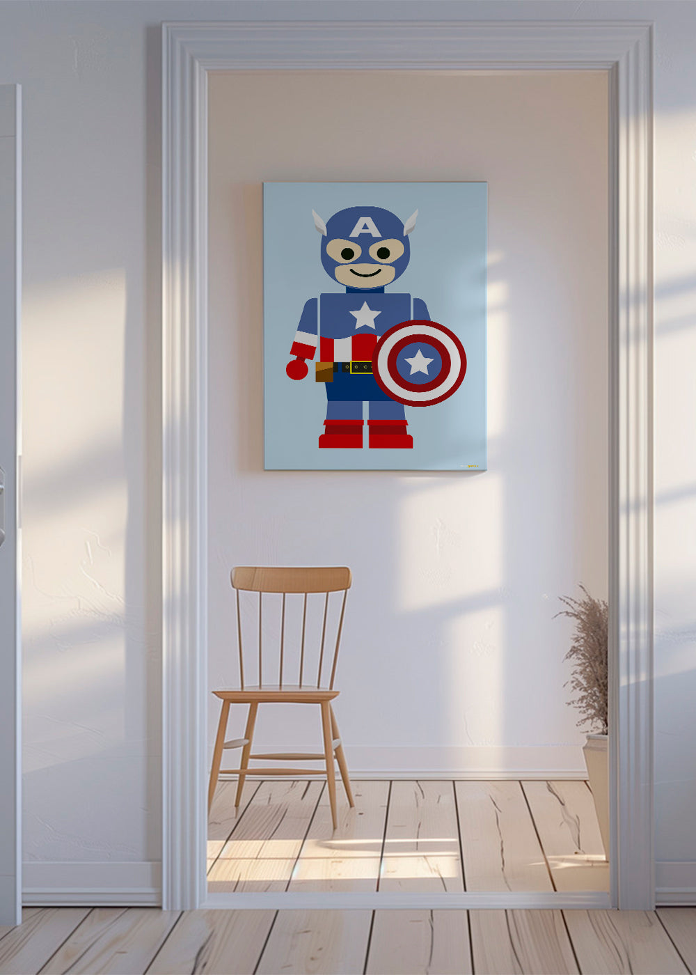 Barnposter Kapten leksak blå