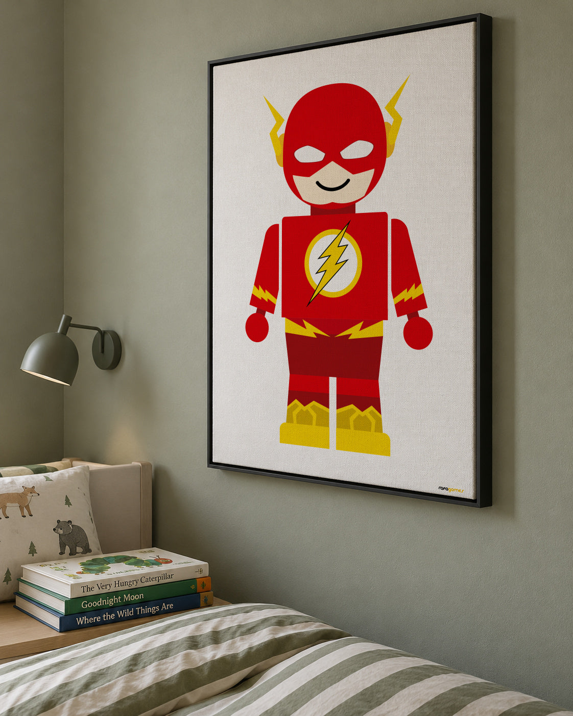 Toy Flash - Framed canvas in an interior