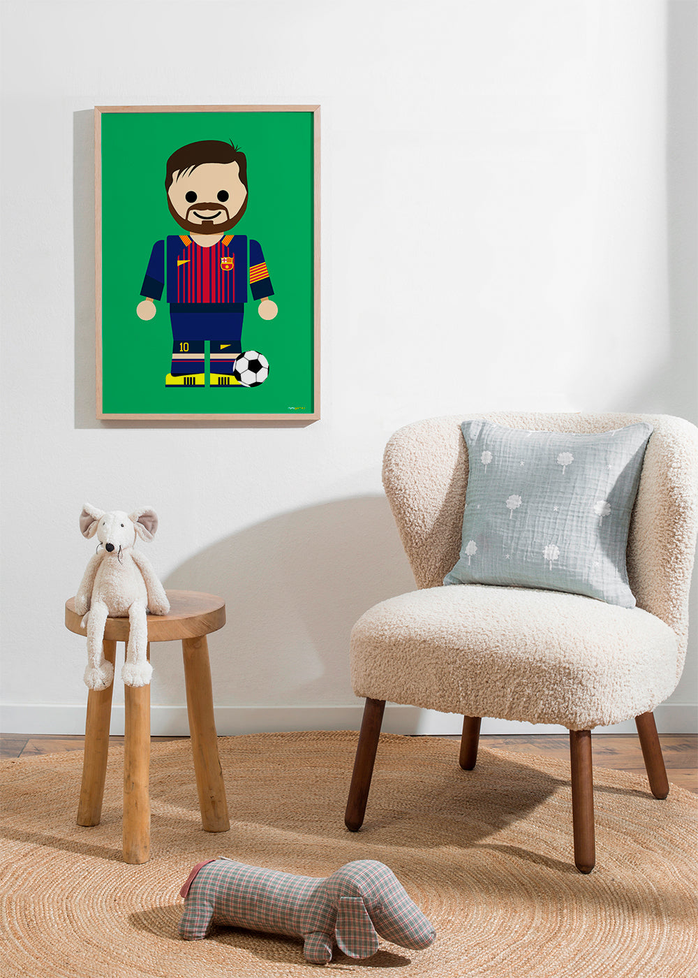 Sportkonst leksak fotbollsspelare illustration