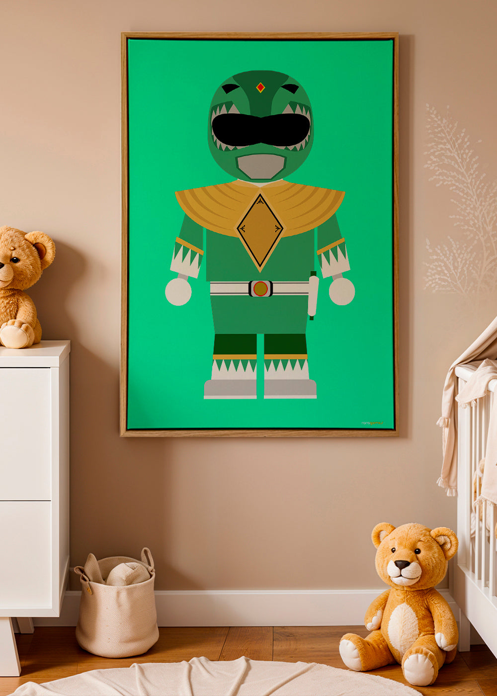 Barnposter Grön Power Ranger leksak