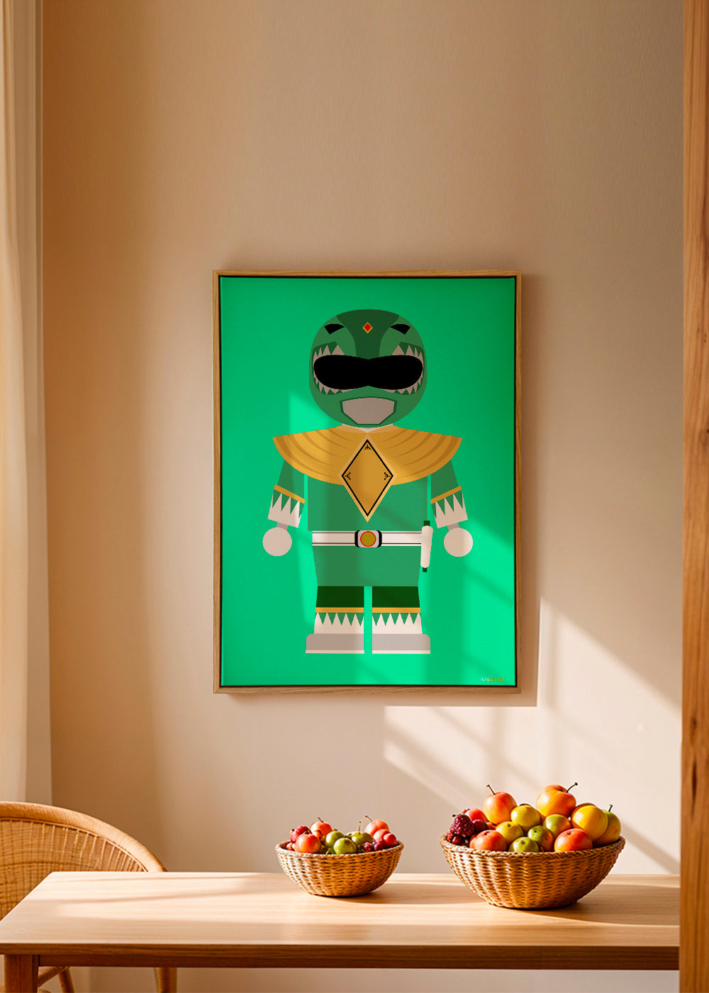 Barnposter Grön Power Ranger leksak