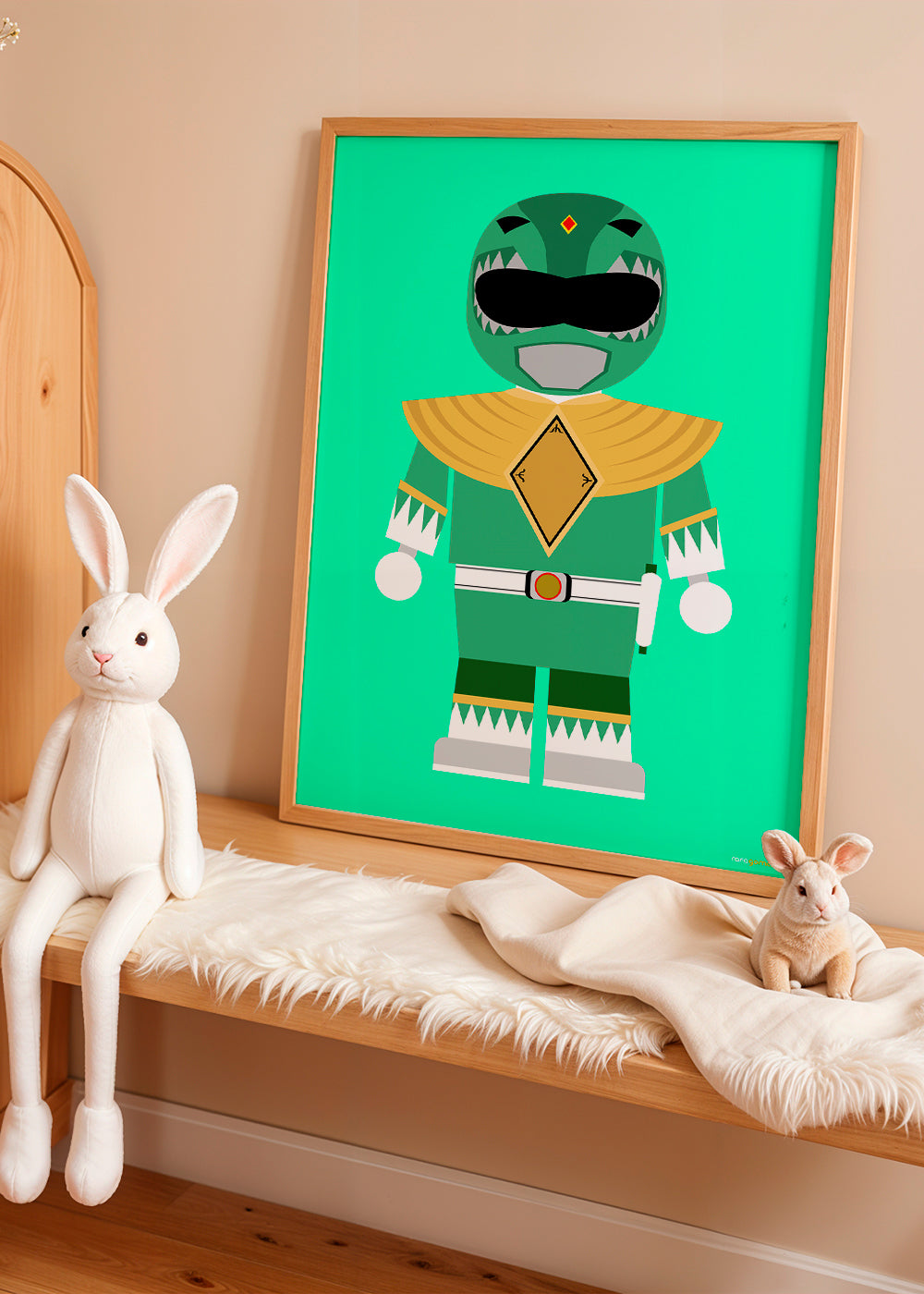 Barnposter Grön Power Ranger leksak